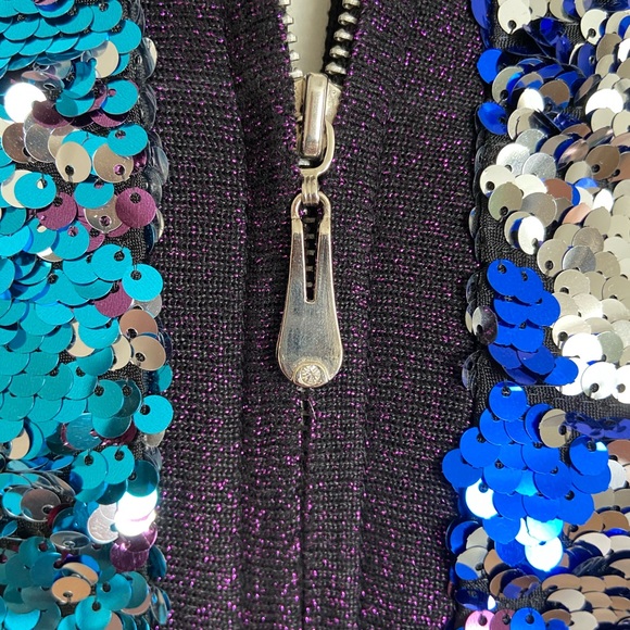 Michael Simon Allover Sequins Jacket Petite Medium - Picture 7 of 13